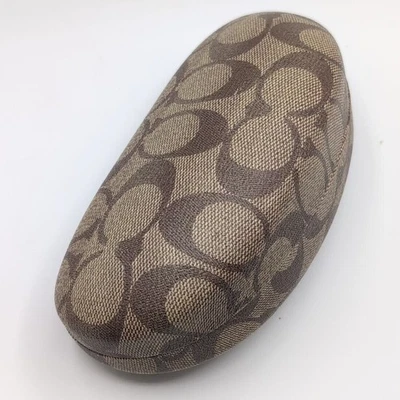 Óculos de sol COACH estojo APENAS assinatura concha de amêijoa dura olho marrom - Imagem 1 de 4