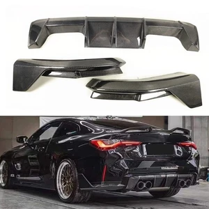Car Rear Bumper Diffuser Lip Side Splitter Trim For 2021-2025 BMW G80 M3 G82 M4 - Picture 1 of 9