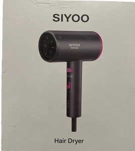 SIYOO Professional Hair Dryer Ionic Blow Dryer with Diffuser and Nozzle 160V - Picture 1 of 4