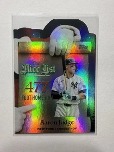 2025 Topps Holiday Aaron Judge Nice List Card MNL-20 477’ Home Run - Yankees - Picture 1 of 2