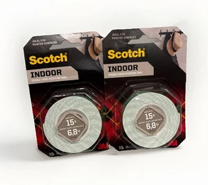 2 pack-3M Scotch 114S Heavy Duty Mounting Tape  1" x 50". (White) - New - Picture 1 of 1