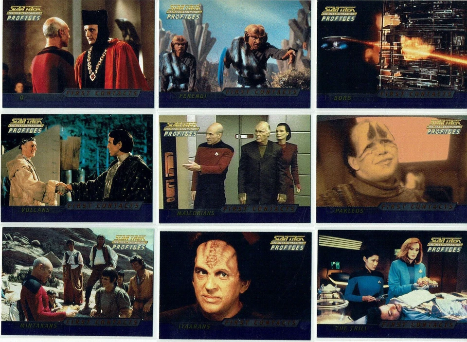 Star Trek TNG The Next Generation Profiles First Contacts Chase Card Set F1-F9 - Image 1 of 1