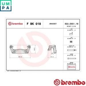 BRAKE CALIPER BRACKET SET F BK 018 FOR MERCEDES-BENZ SPRINTER/3-t/Van/4-t 2.1L - Picture 1 of 7