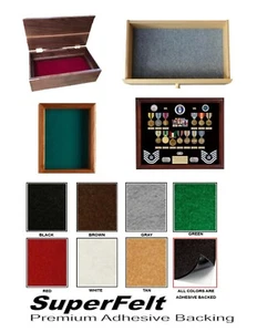 24 ZOLL BREITER KLEBENDER FILZ MIT RÜCKSEITE - PREIS PRO FUSS - SCHÜTZEND WEICH FARBE AUSWÄHLEN - Bild 1 von 14