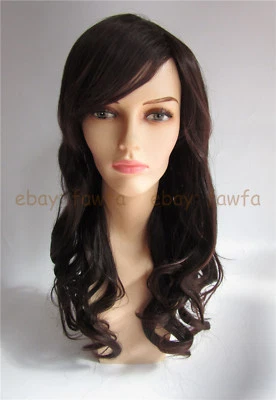 Lo último Peluca Larga Onda Rizada Peluca Sintética Pelucas Completas Niña Mujeres Juegos con disfraces Marrón Foto 1 de 4