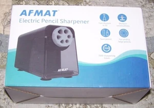 AFMAT Electric Pencil Sharpener Heavy Duty, 6 Holes, Auto Stop Pencil Sharpener - Picture 1 of 2
