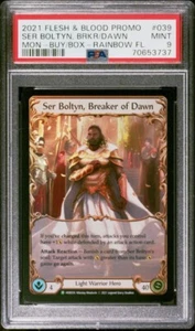 PSA 9 2021 FLESH AND BLOOD PROMO 039 SER BOLTYN, BREAKER OF DAWN RAINBOW FOIL - Bild 1 von 2