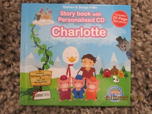 STORY BOOK WITH PERSONALISED CD CHARLOTTE new - Picture 1 of 2
