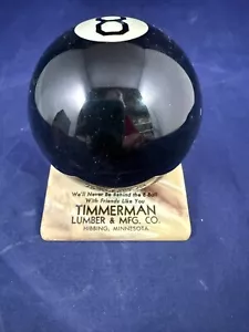 8 Ball Vintage Cigarette Lighter Timmerman Lumber & Mfg. Co Hibbing, Minnesota - Picture 1 of 8