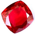 Aaa Mogok Blood Red Ruby 55.00 Ct Certified Flawless Cushion Treated Gemstone