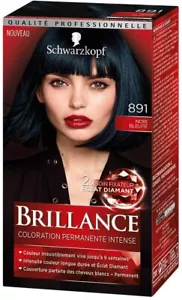 Schwarzkopf - Brillance - Coloration Permanente Intense - Noir Bleuté 891 - Foto 1 di 1