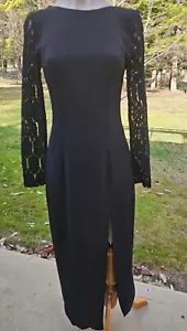 Women’s Black Lace Maxi Dress Robbie Cranfield Size 10 - Picture 1 of 9