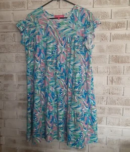 Simply Southern Mini Ruffled Dress sz M - Picture 1 of 8