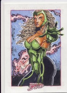 2010 Marvel Dangerous Divas Series 1 Sketch Card Kyle Enchantress