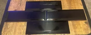 4 Pieces- 4" x 12" Glossy Black Ceramic Subway Wall Tile With Beveled Edge - Picture 1 of 1