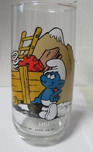 Vtg Smurfs Collectible Glass Hefty Hardees Tumbler 1982 EXCELLENT CONDITION! - Picture 1 of 5