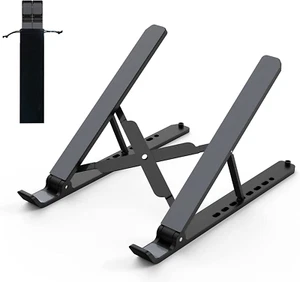 Laptop Stand for Desk, Adjustable Laptop Riser ABS+Silicone Foldable Portable La - Picture 1 of 9