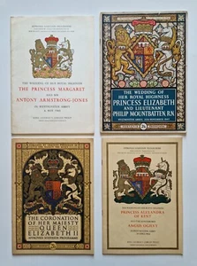 4 x Vintage Souvenirprogramme Königin Elizabeth II. Krönung & königliche Hochzeiten - Bild 1 von 3
