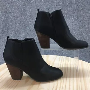 Fergie Botines Mujer 11M Negro Pardee Puntera Almendra Cremallera Tacón Bloque Cuero - Imagen 1 de 18