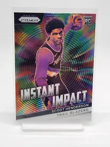 Panini Prizm Scoot Henderson RC Instant Impact Insert 2023-24 Trail Blazers 9 - Picture 1 of 2