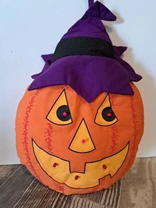 Halloween Vintage Kürbis mit Lichtern auf einer Seite  - Bild 1 von 4