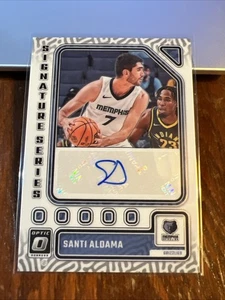 Santi Aldama 2023-24 Panini Donruss Optic Signature Series Automático #SS-ADM CASI NUEVO-COMO NUEVO - Imagen 1 de 6