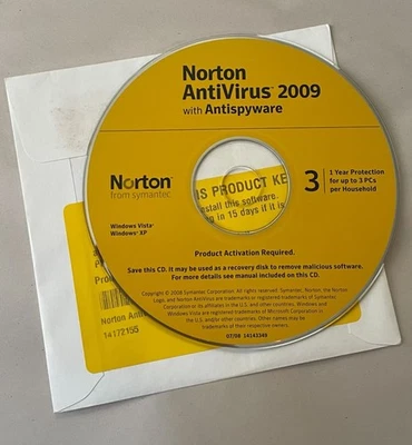 NORTON Internet Security 2009 AntiVirus AntiSpyware Identity Safe with product k - Image 1 of 4