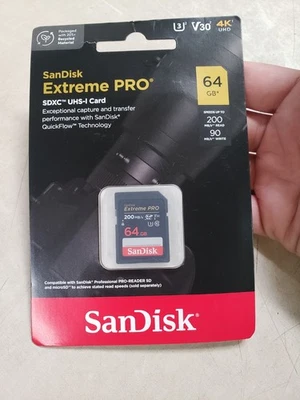 SanDisk 64GB Extreme PRO UHS-I SDXC Memory Card - Image 1 of 3