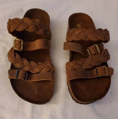 White Mountain Brown Braided Strappy Sandal Size 9. Excellent Condition. $14.99. - Image 1 of 4