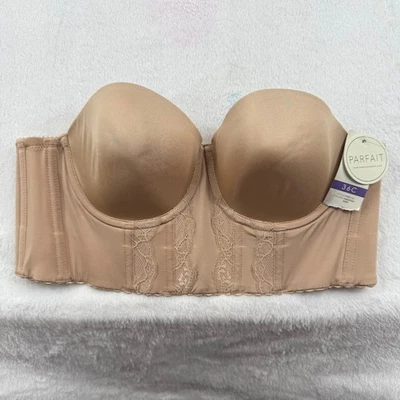 Sujetador Parfait Sin Tirantes P50116 Detalle Encaje Desnudo Europeo Talla 36C Nuevo con Etiquetas Foto 1 de 4