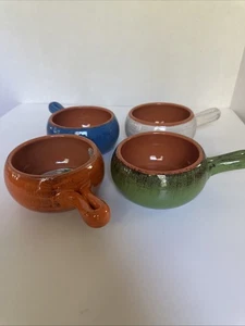 De Silva Terrakotta Suppenschalen Backofenform mit Griff Made in Italy Set 4 - Bild 1 von 16