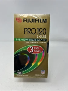 Fuji Pro 120 VHS Leerband Pro 120 Premium High Grade 3er Pack versiegelt - Bild 1 von 3