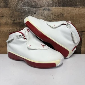 Nike Air Jordan 18 OG PS White Varsity Red - Kids 13.5c - 305885-161 NEW RARE - Picture 1 of 7
