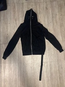 RICK OWENS DRKSHDW/23AW/GIMP HOODIE/Zip hoodie/M/BLK/DU02C5291-F/Made in Italy - Picture 1 of 6