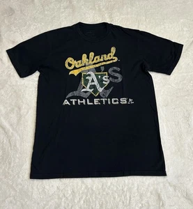 Majestic Threads Oakland Athletics A's Mens Black T-Shirt Short Sleeve Size M - Picture 1 of 18
