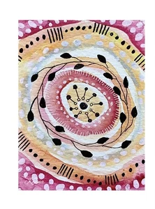 Aceo Abstract By Kenna Art Collector Card Painting Original  2.5” X 3.5” Signed - Imagen 1 de 4