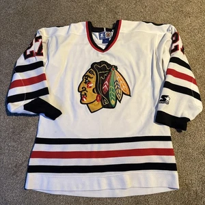 Vintage Starter NHL Chicago Blackhawks Jeremy Roenick Hockey Jersey Men’s Medium - Picture 1 of 9