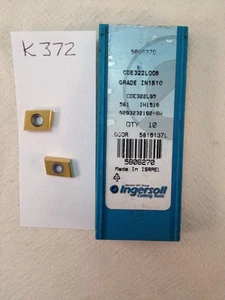 10 NEW INGERSOLL CDE322L005 CARBIDE INSERTS.  GRADE: IN1510 {K372} - Picture 1 of 3