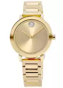 Movado Bold Evolution Women's Yellow Gold Swiss Watch 3600823 - Picture 1 of 4