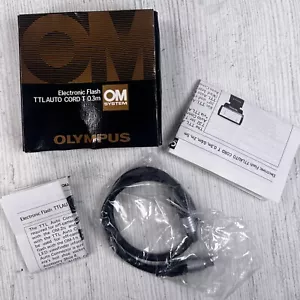 Genuine Olympus Electronic Flash TTL Auto Cord T 0.3m OM Systems - Picture 1 of 4