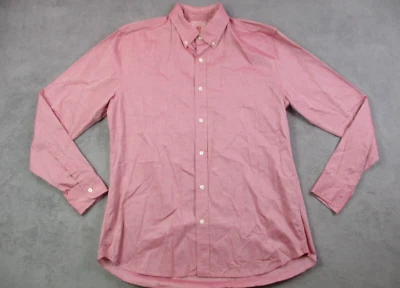 J PRESS Egyptian Cotton Trunk Club Shirt Men's XL Red Grapefruit Long Sleeve - Image 1 of 4