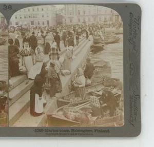 Marktboote Helsingfors Finnland Underwood Stereoansicht - Bild 1 von 2