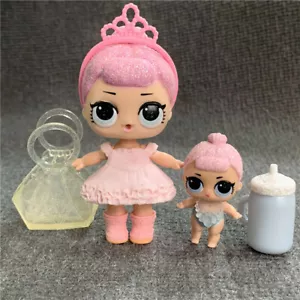 LOL bambola a sorpresa glitter cristallo regina e sorella bambino bambola giocattolo autentica - Foto 1 di 5