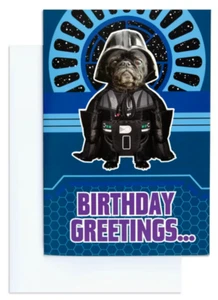 STAR WARS 'FROM THE BARK SIDE' HAPPY BIRTHDAY CARD - NEW - Picture 1 of 5