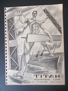 REMO BRAMANTI anuncio litografía original para TITAN Industrial Corp NYC 1957 - Imagen 1 de 3