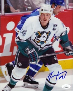 Troy Loney Anaheim Mighty Ducks foto lucida firmata 8x10 autenticata JSA - Foto 1 di 2