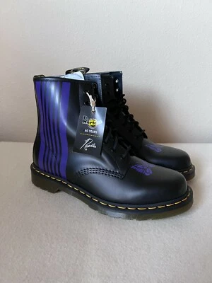 Botas Dr Martens x Needles 1460 - Talla 14 - Rayas Púrpura - TOTALMENTE NUEVAS Foto 1 de 4
