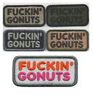 VELCRO  BRAND Fastener Morale HOOK PATCH  F*ckin Gonuts Patches 1.5x3 Sized