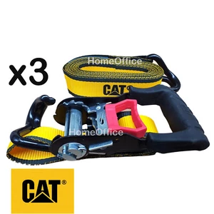 3 x CAT Heavy Duty Ratchet Strap - 2000lbs Load, Tie Downs - Picture 1 of 2