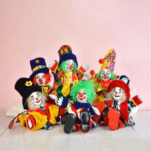Handbemalte Clown Porzellan Puppe Handarbeit Keramik Souvenir Dekoration 6,3 Zoll - Bild 1 von 19